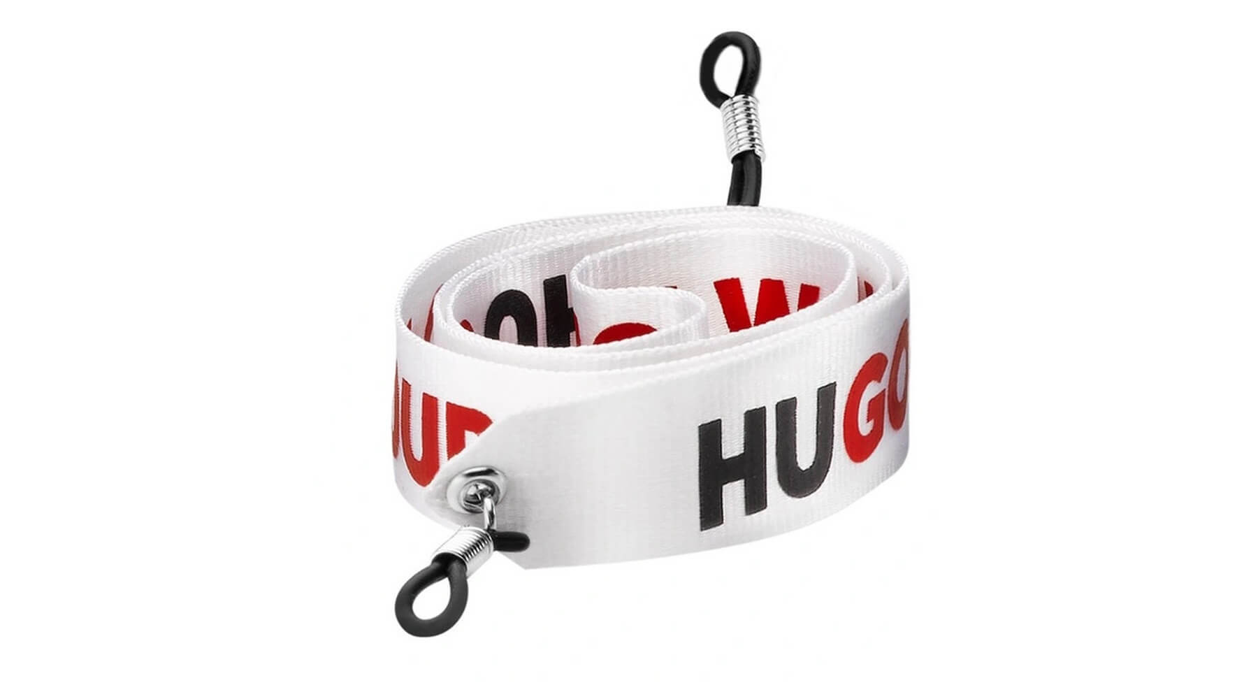 Catena Cordina per occhiale da vista e occhiali da sole di Hugo Boss bianco rosso stoffa