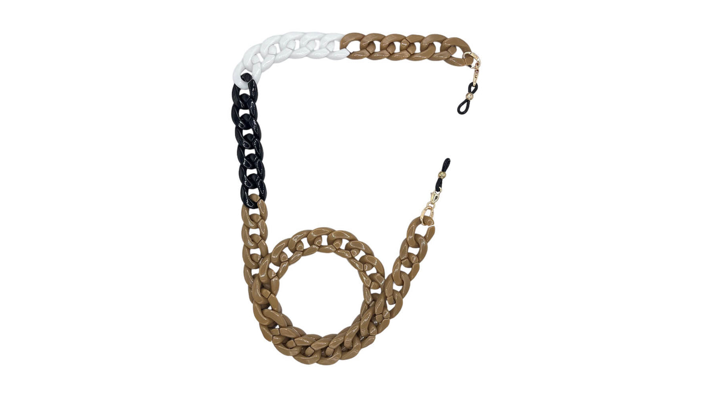 Catena Boss Marrone-Bianco-Nero per Occhiali da Vista e Occhiali da Sole
