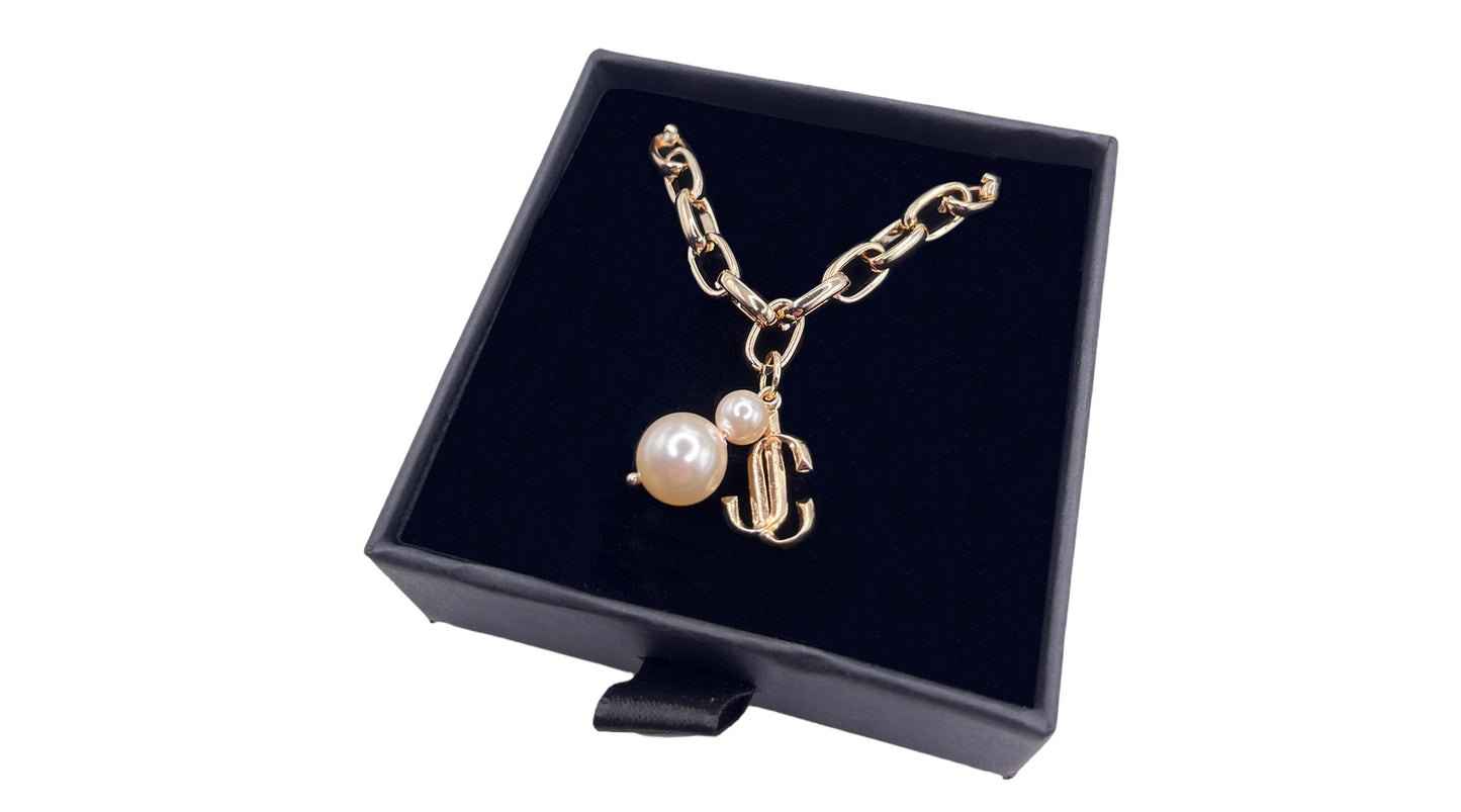 Jimmy Choo Brillenkette Rose-Gold