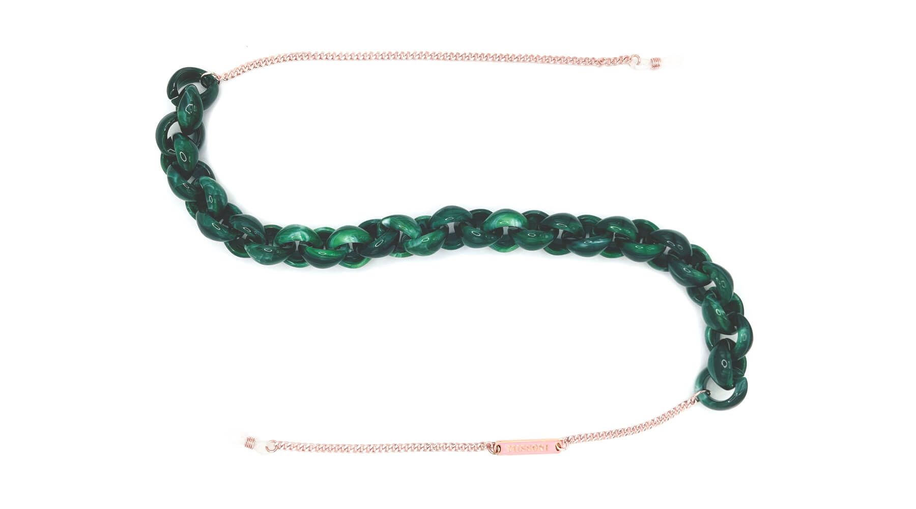 Catena Cordina per occhiale da vista e occhiali da sole di EmBe rosa verde