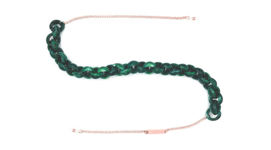 Catena Cordina per occhiale da vista e occhiali da sole di EmBe rosa verde